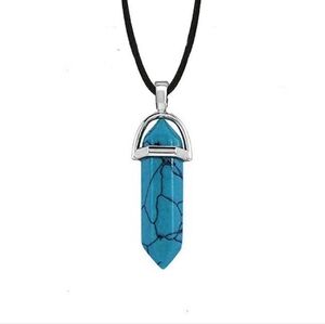 Natural Stone‎ Healing Point Necklace Turquoise
